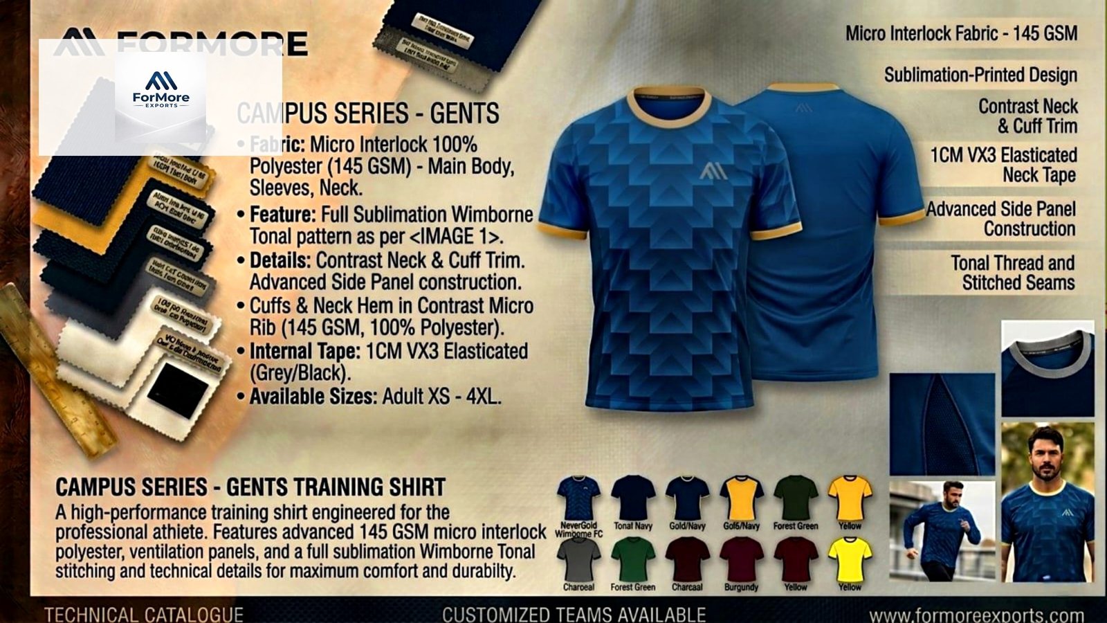 Campus Series Gents Training Shirt catalogue page