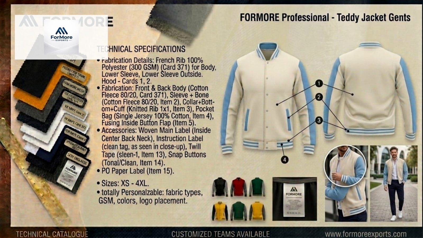 FORMORE Professional Teddy Jacket Gents catalogue page
