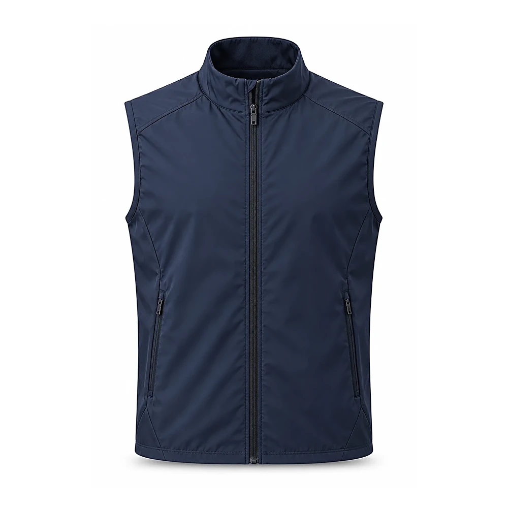 Navy Blue Men's Technical Vest - custom vests & gilets manufactured by Formore Exports