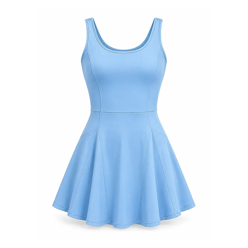 Pastel Blue Tennis Dress - custom team & court sports manufactured by Formore Exports