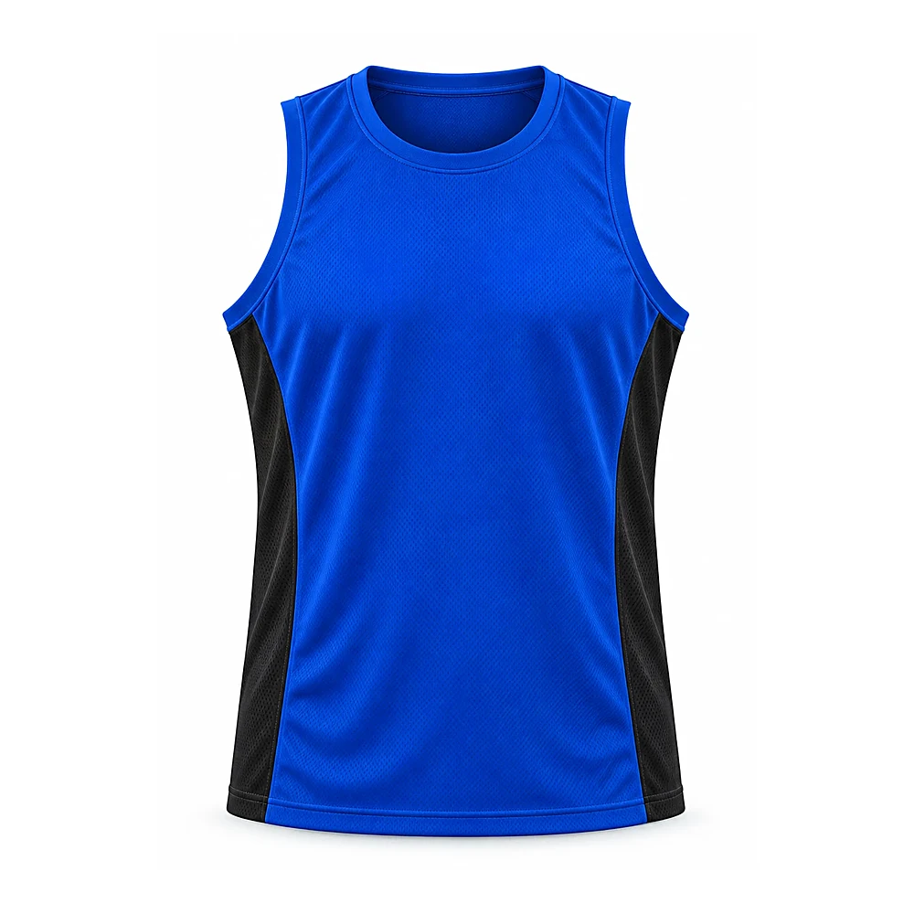 Royal Blue And Black Mesh Basketball Jersey - custom team & court sports manufactured by Formore Exports