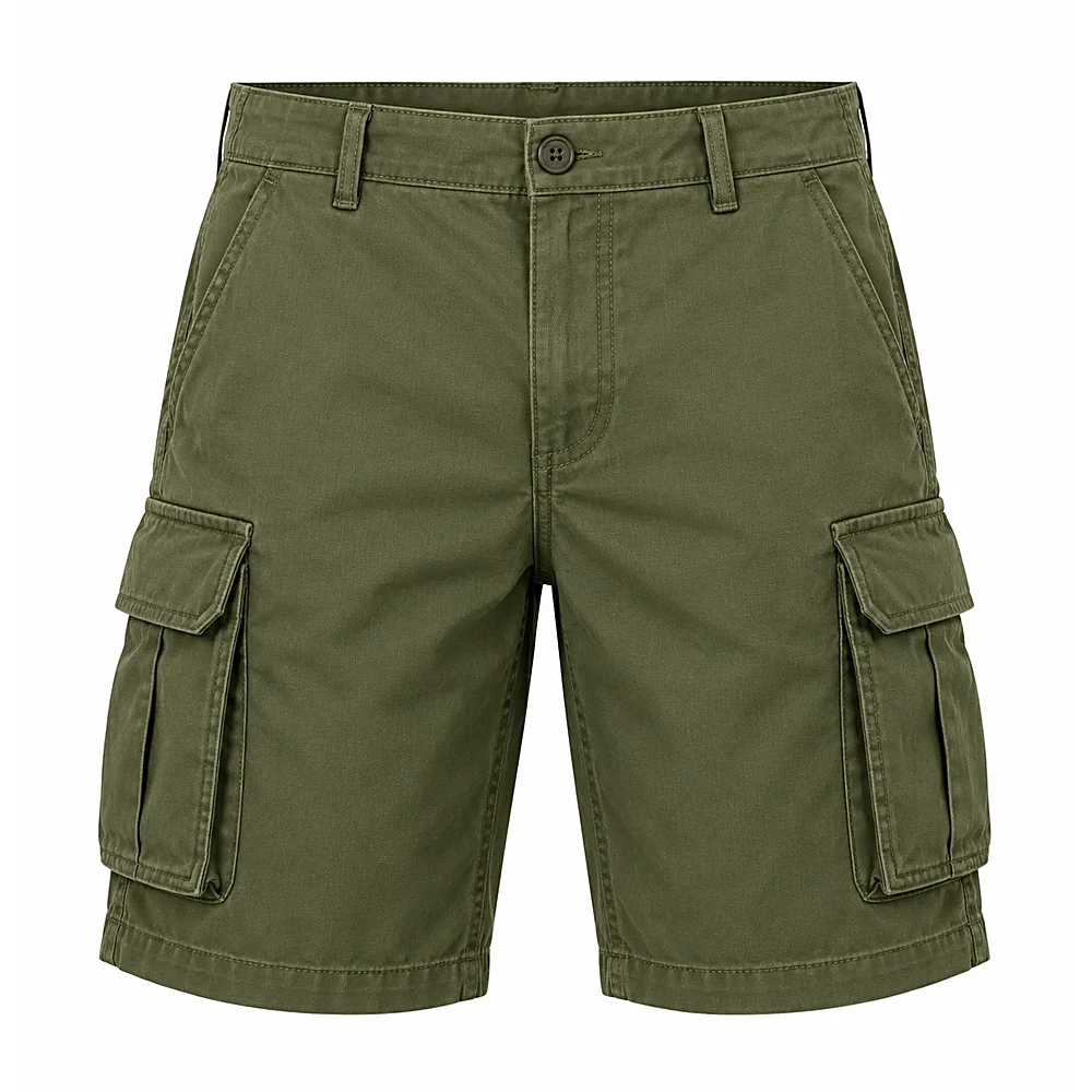 Olive Green Cargo Shorts - custom shorts & skorts manufactured by Formore Exports