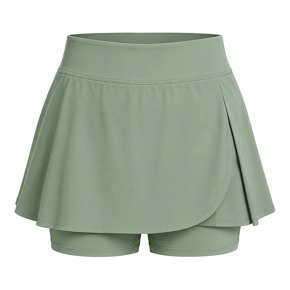Sage Green Athletic Skort - custom women's activewear manufactured by Formore Exports