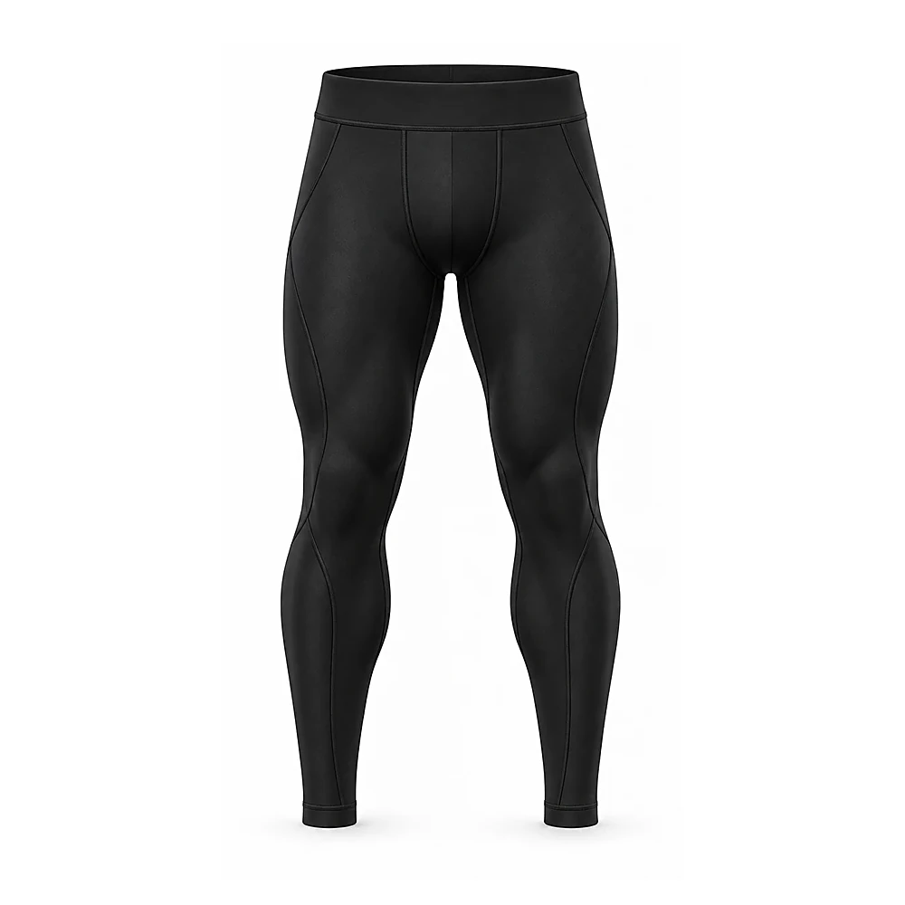 Black Sculpted Compression Leggings - custom pants & leggings manufactured by Formore Exports