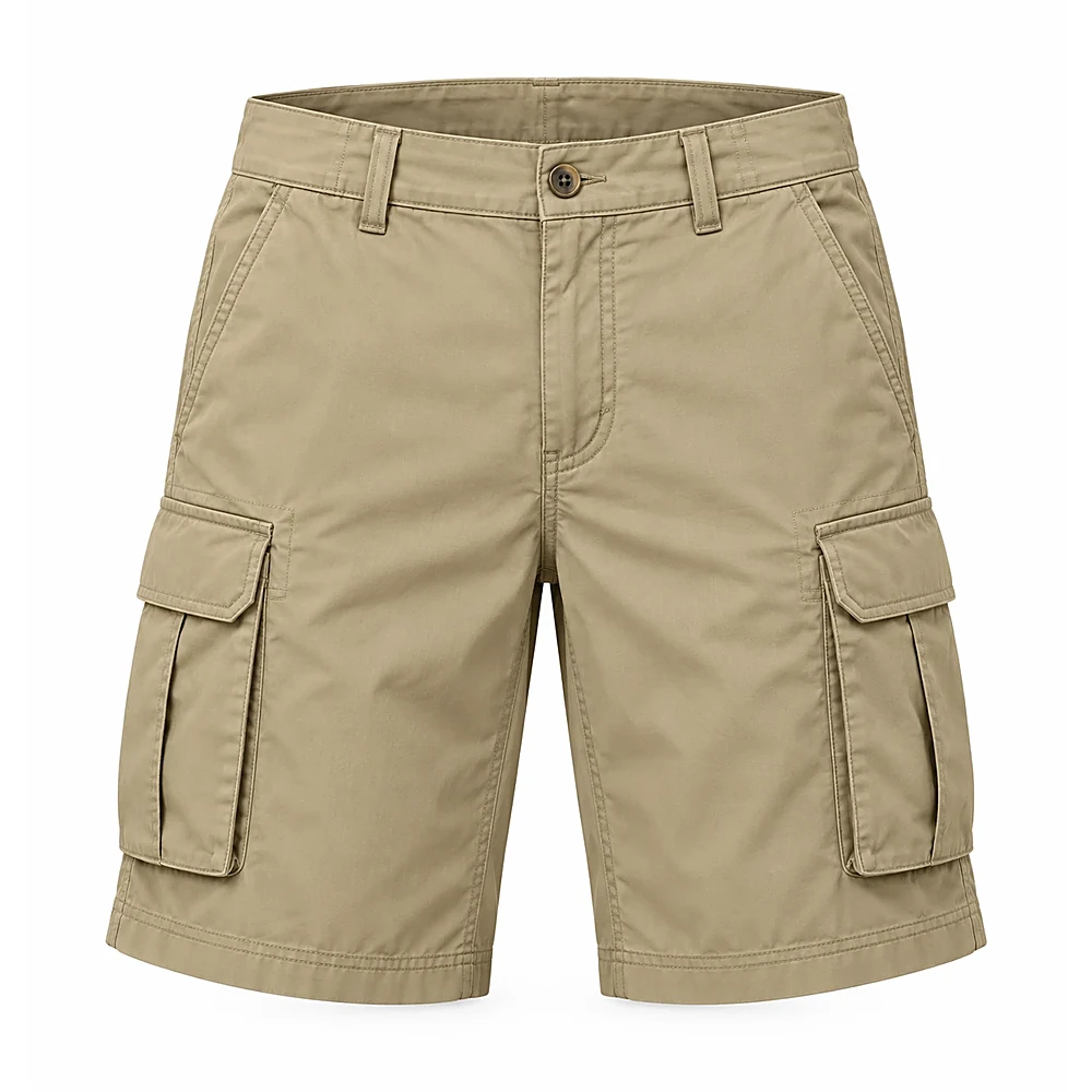 Men's Khaki Cargo Shorts - custom shorts & skorts manufactured by Formore Exports