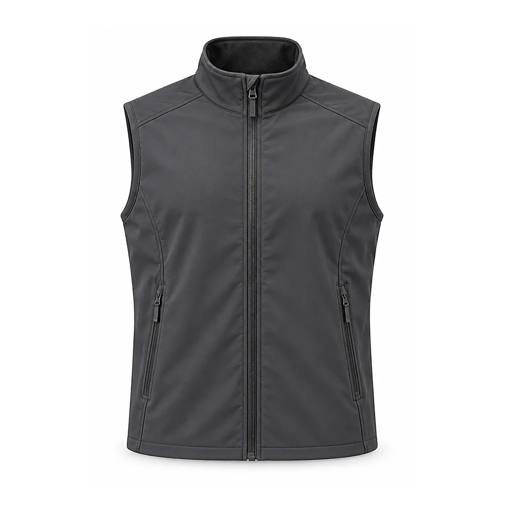Charcoal Softshell Vest - custom vests & gilets manufactured by Formore Exports