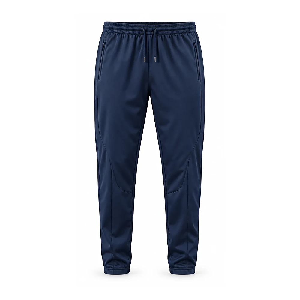 Navy Blue Athletic Track Pants - custom pants & leggings manufactured by Formore Exports