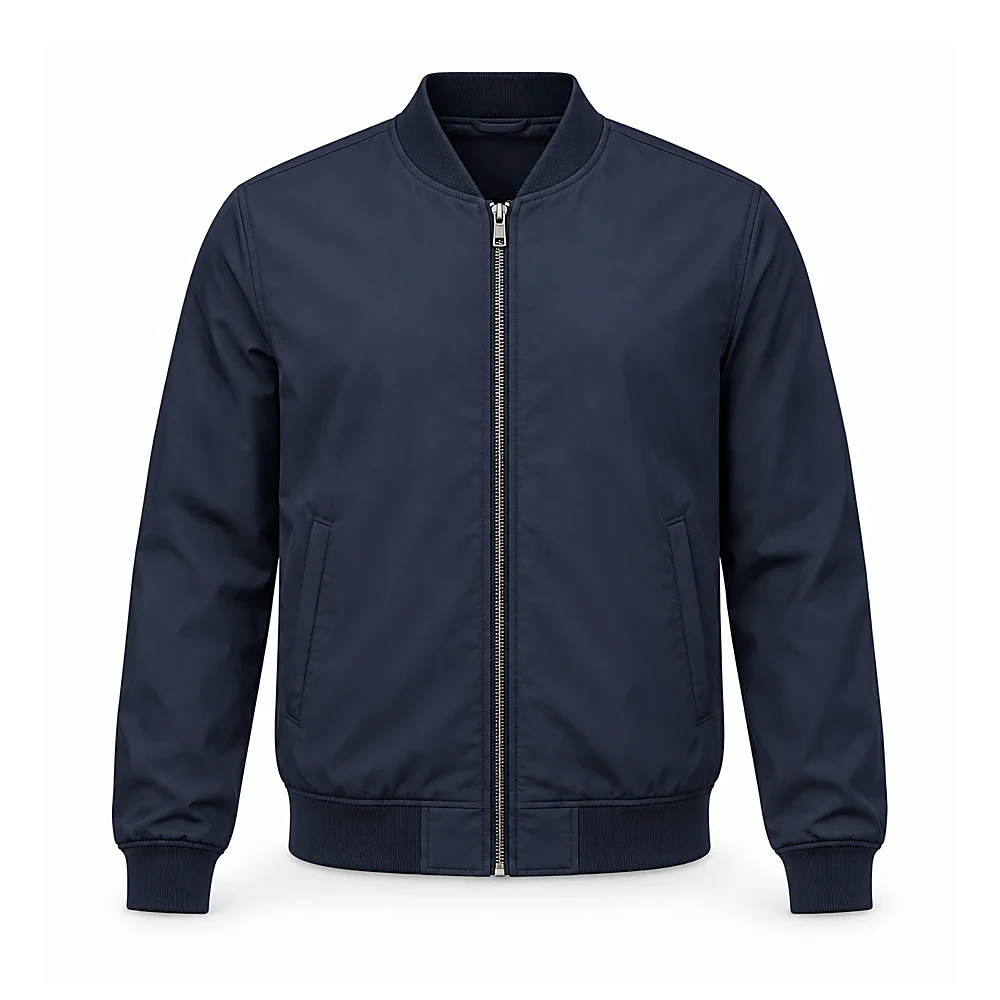 Navy Bomber Jacket - custom jackets & outerwear manufactured by Formore Exports